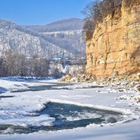 Зимняя река...Winter river, Каменномостский