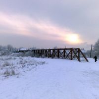 Мост через р. Адагум зимой, Крымск