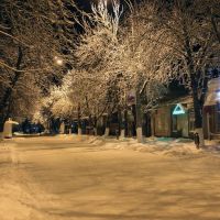 Snow on the main street. December 2013. Снег на главной улице. Декабрь 2013., Лабинск