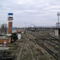Вид с переходного моста в сторону вокзала. - View from the Bridge., Тимашевск