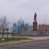 Вид на Ленина и церковь, Ачинск