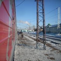 Поезд Красноярск-Адлер на ст. Боготол, Боготол
