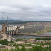 The river Angara.  Construction of the Boguchansk HYDRO POWER PLANT. 2009г., Кежма