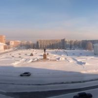 Вид на центральную площадь из окна гостиницы «Заря» (февр.2009), Назарово