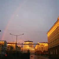 Polar Days Night. Night Rainbow! Leninskiy Prospekt. 01:41, 19 July 2001, Норильск