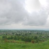 Железногорск. Дачная панорама на фоне грозовых туч, Партизанское