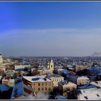 Панорама города Елец в мороз -25, Елец