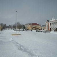 Central square of Usman before "Maslenitsa", Усмань