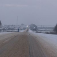 Трасса М5 вдоль Атюрьево, зима, Атюрьево