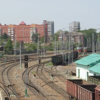 Микрорайон Керамиков (Вид с ЖД перехода) / Microdistrict Keramikov (View from railway Transition), Голицино