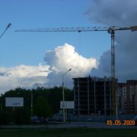 Строящийся дом/Building project., Дубна