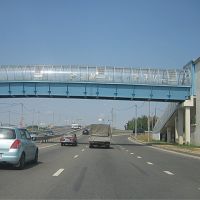 Beginning of the new viaduct across the railway. View towards north., Железнодорожный