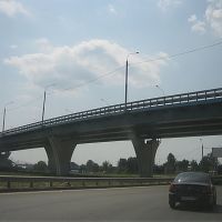 The new viaduct across the railway, from beneath., Железнодорожный