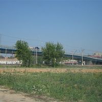 A part of the viaduct across the railway., Железнодорожный