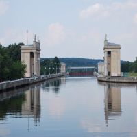 6-й шлюз Канала имени Москвы. 6-th gateway of Moscow Canal., Икша