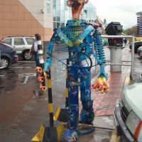 Funny sculpture of Russian traffic police officer, Котельники