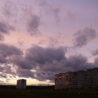 Sunset sky in Krasnozavodsk, Краснозаводск