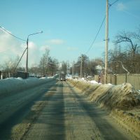 Lytkarino, Moskova Oblastı, Snowy road, Лыткарино