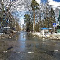 Перекрёсток улиц Крылова и Горького., Пушкино