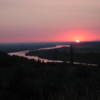 Sunset over Oka, Пущино
