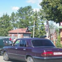 Traffic in small town Russia. Taldom., Талдом