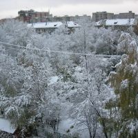 Town in snow, Электросталь