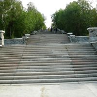 лестница в парке, Мончегорск