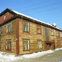 Оld wooden house on the Profsoyuzov street, Мурманск