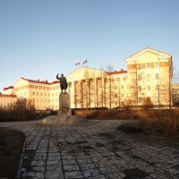 Панорама Мурманска. Памятник С.М. Кирову - Panorama of Murmansk. Monument S.M. Kirov, Мурманск