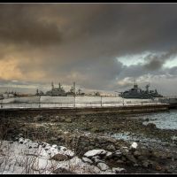 Severomorsk. Old submarine, Североморск