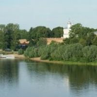панорама Новгорода с моста Александра Невского, Новгород