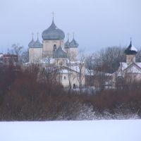 Великий Новгород. Вид на Зверин монастырь, Новгород