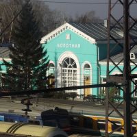 Станция Болотная №4 - Вид с переходного моста, Болотное