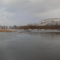 Река Бердь между осенью и зимой, Искитим