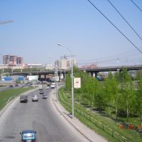 Вид с Сибревкомовского моста, Новосибирск