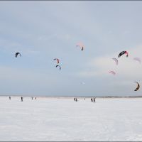 snowkiting in nadejdino, Береговой