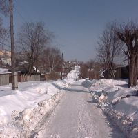 Улица Советская  в марте месяце (северная часть улицы), Верещагино