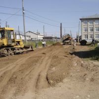 Ремонт дороги у школы, Кочево