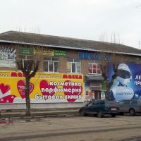 Комсомольский пр-т. Дом в рекламе., Краснокамск