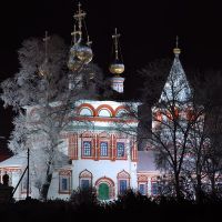 Богоявленская церковь, вид из-за Усолки, Соликамск