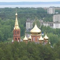 Church view from helicopter, Чайковский