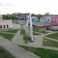 Привокзальная площадь. Вид с виадука, Лесозаводск