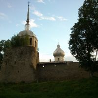 Porkhov fortress tower and church, Порхов