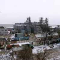 Панорама ТСРЗ с обрыва Обрывного переулка., Таганрог
