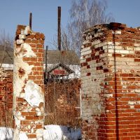 Развалины одного из баташевских корпусов, Гусь Железный