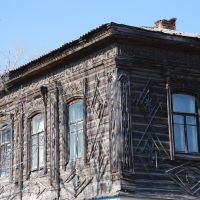 Пронск. Старый деревянный дом, фрагмент., Пронск