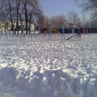 Двор школы №2, зима 2012, Сасово