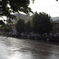 Rain and cars from a bus station, Сызрань