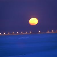 Восход полной Луны  8 марта 2012 года, Большая Ижора