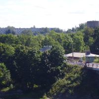 Estonian-Russian border in Narva, Ивангород